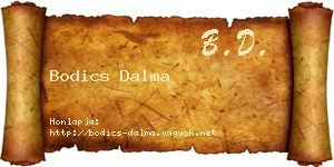 Bodics Dalma névjegykártya